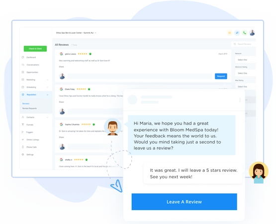 Online reviews dashboard